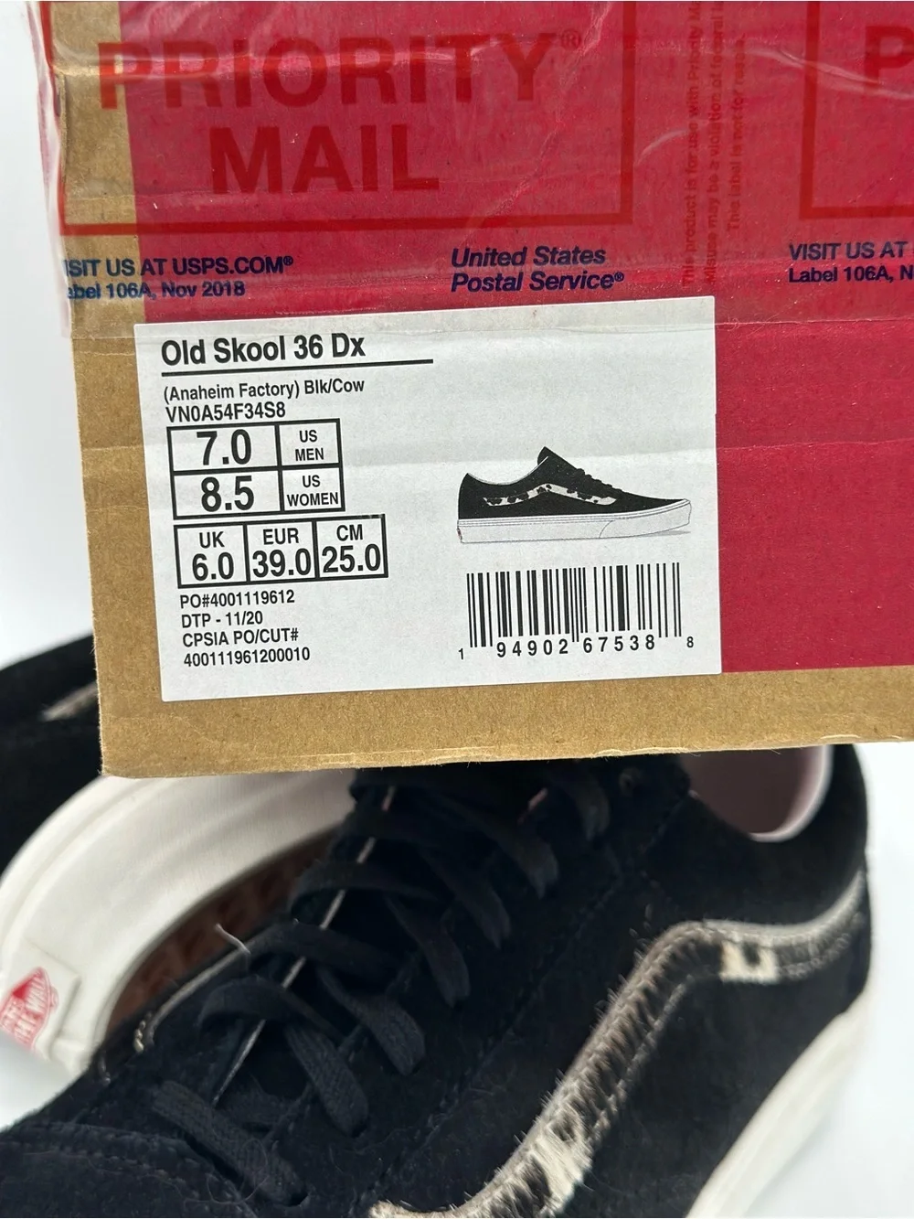 Vans Black Suede Old Skool Sneakers with White/Beige Side Stripe